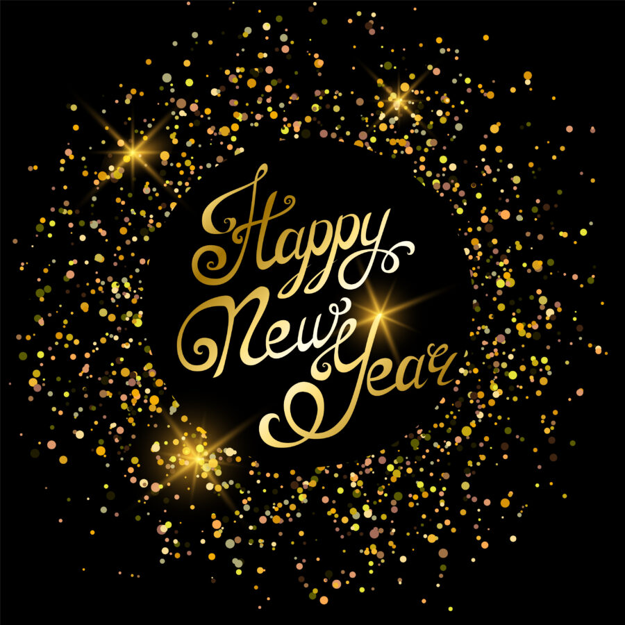 Happy,New,Year,Greeting,Card,,Poster,,Party,Invitation,,Banner,Or